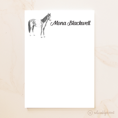 Light Gray Overo Horse Notepad (#2)