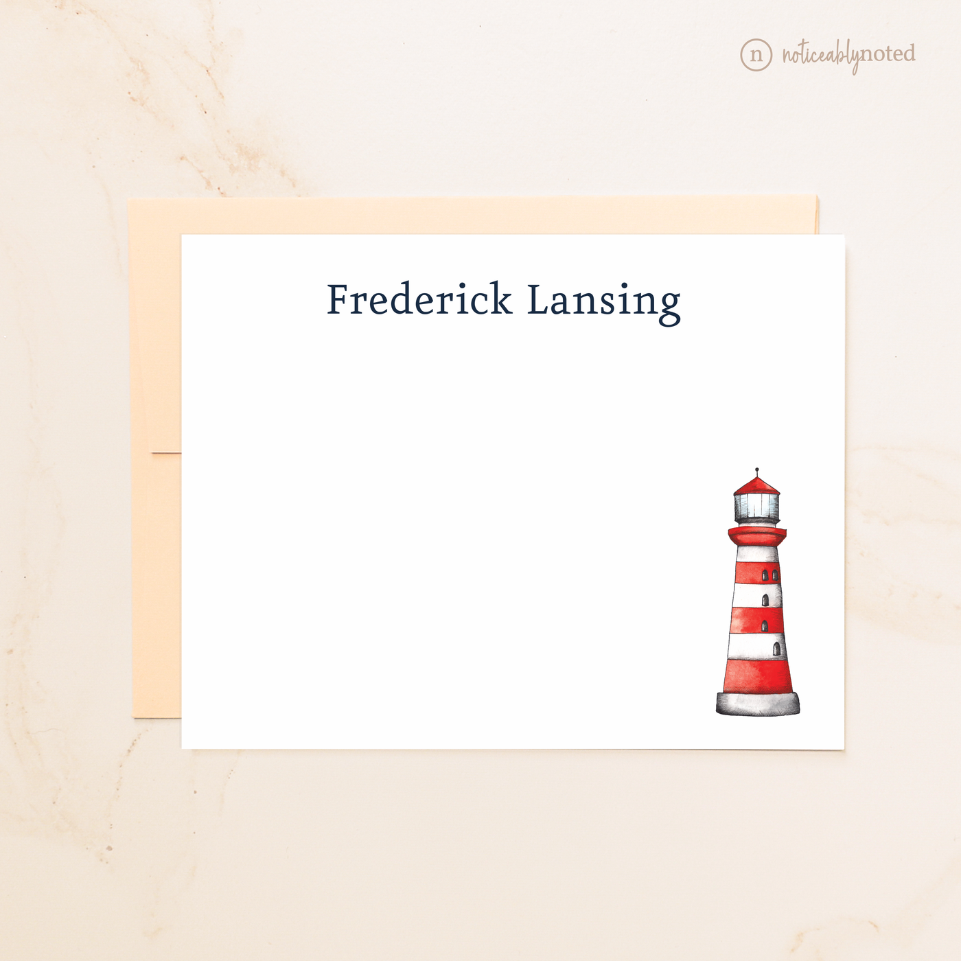 Lighthouse Personalized Flat Cards