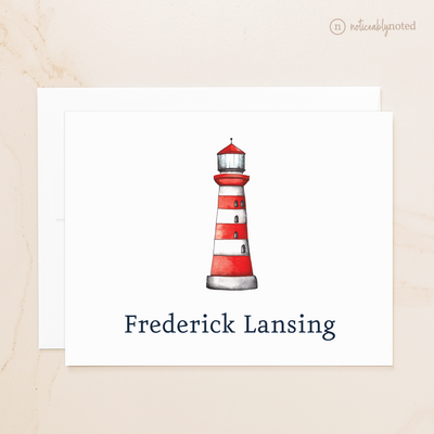 Lighthouse Personalized Folded Note Cards