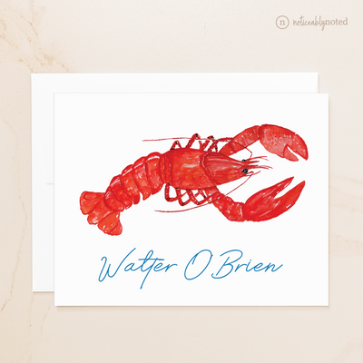 Lobster Personalized Folded Note Cards