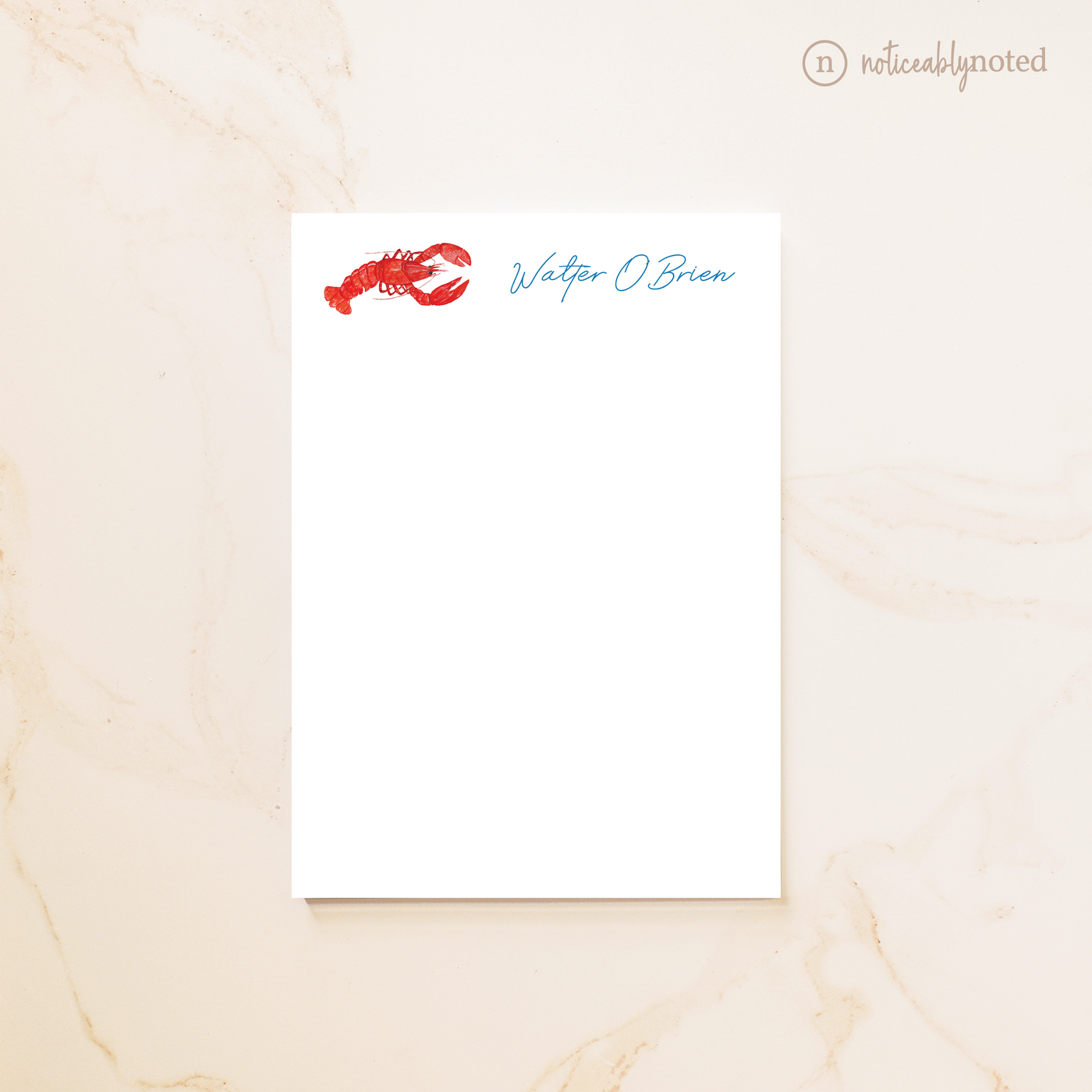 Lobster Personalized Notepad