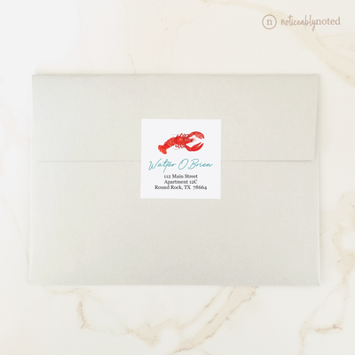 Lobster Square Address Labels