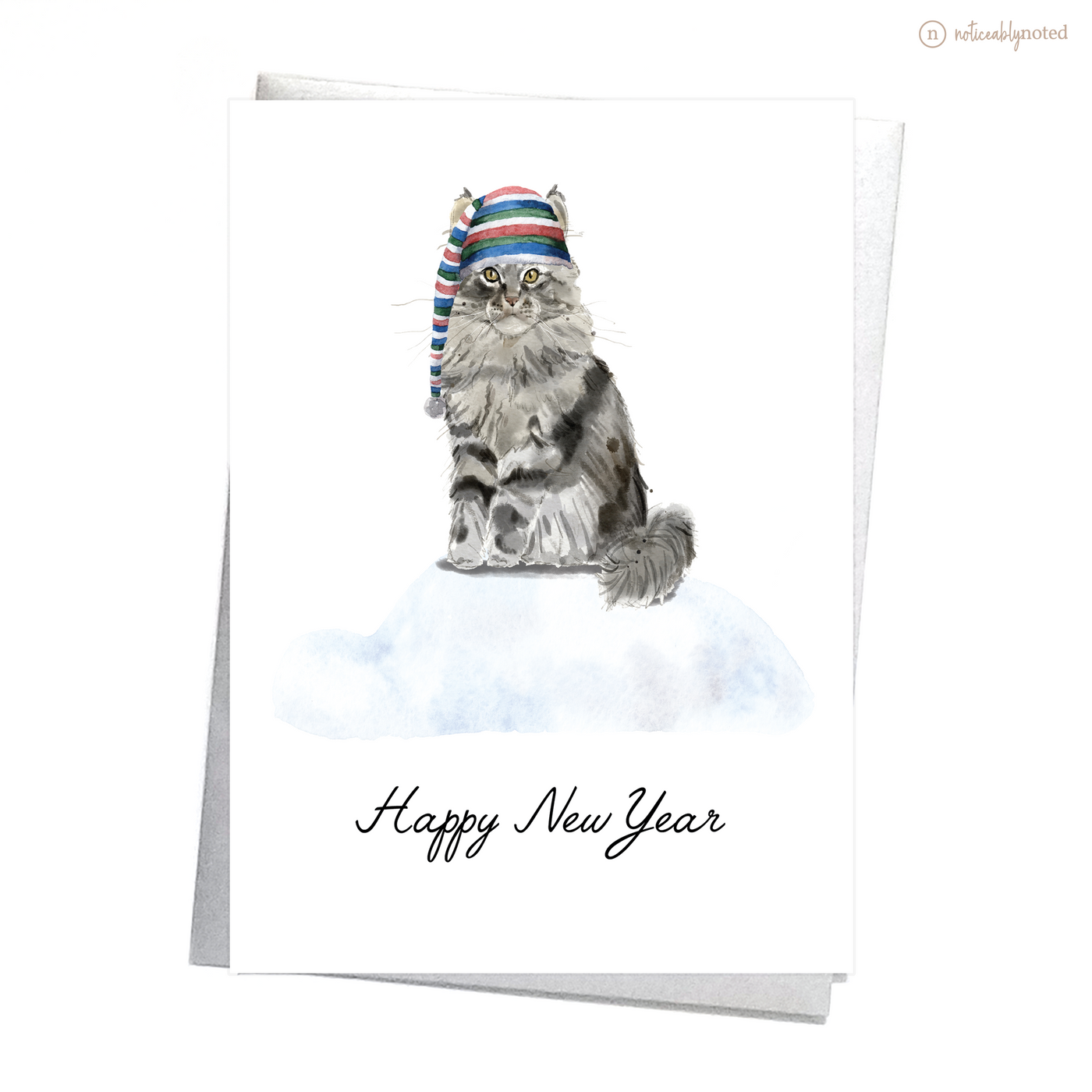 Maine Coon Christmas Card | Noticeably Noted
