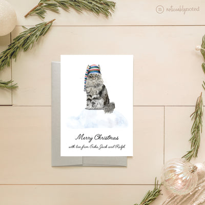 Maine Coon Holiday Greeting Cards | Noticeably Noted