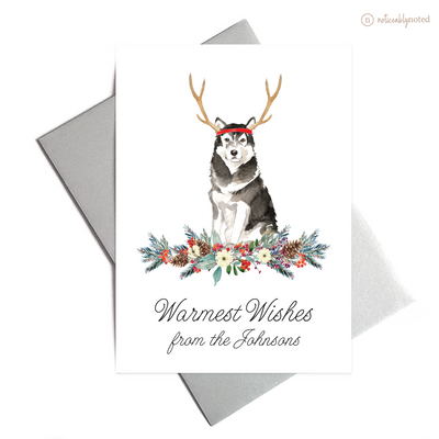 Malamute Dog Holiday Greeting Cards | Noticeably Noted
