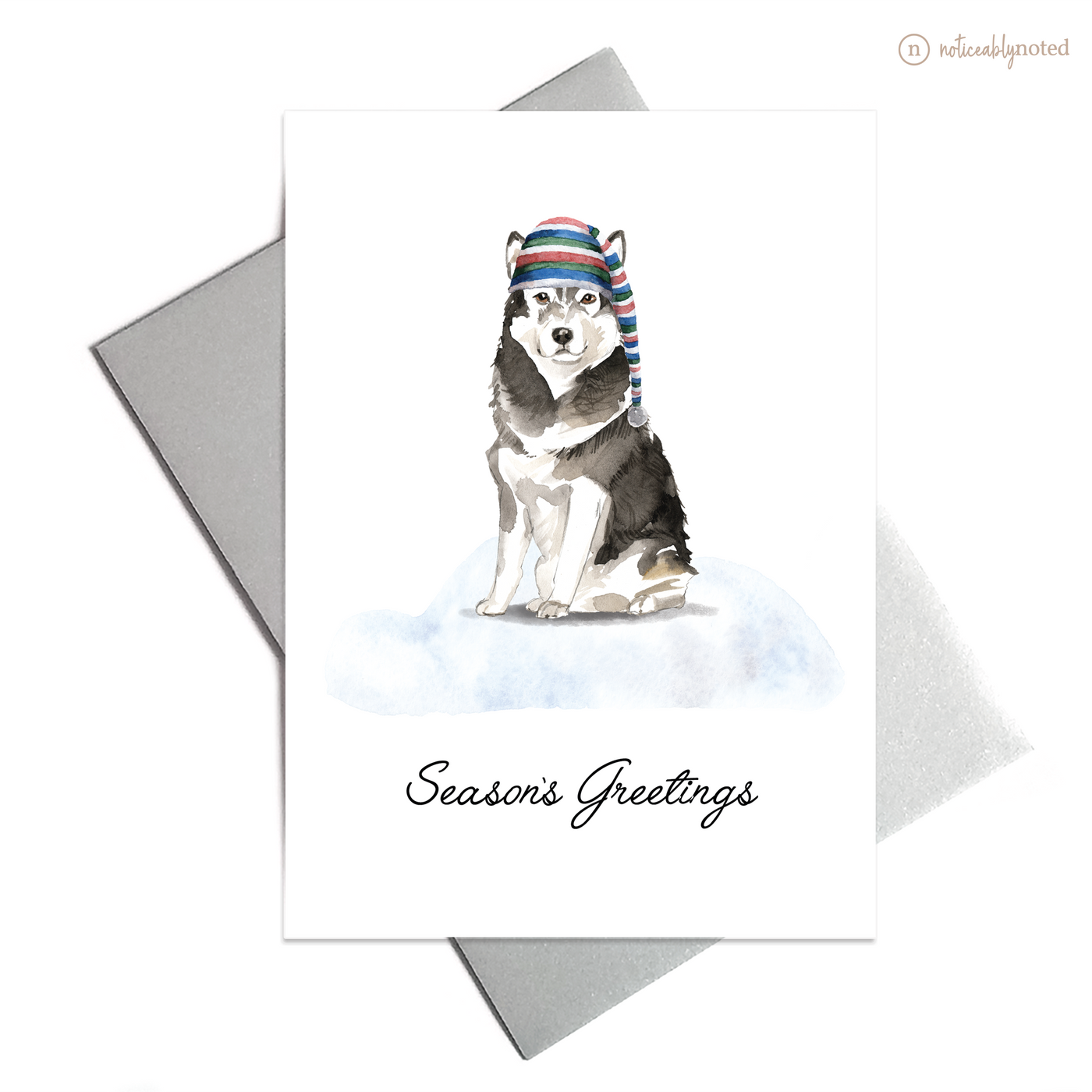 Malamute Dog Holiday Card | Noticeably Noted