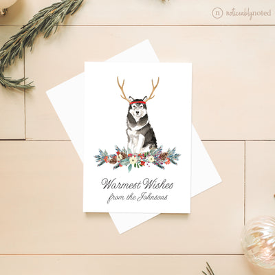 Malamute Dog Christmas Cards | Noticeably Note
