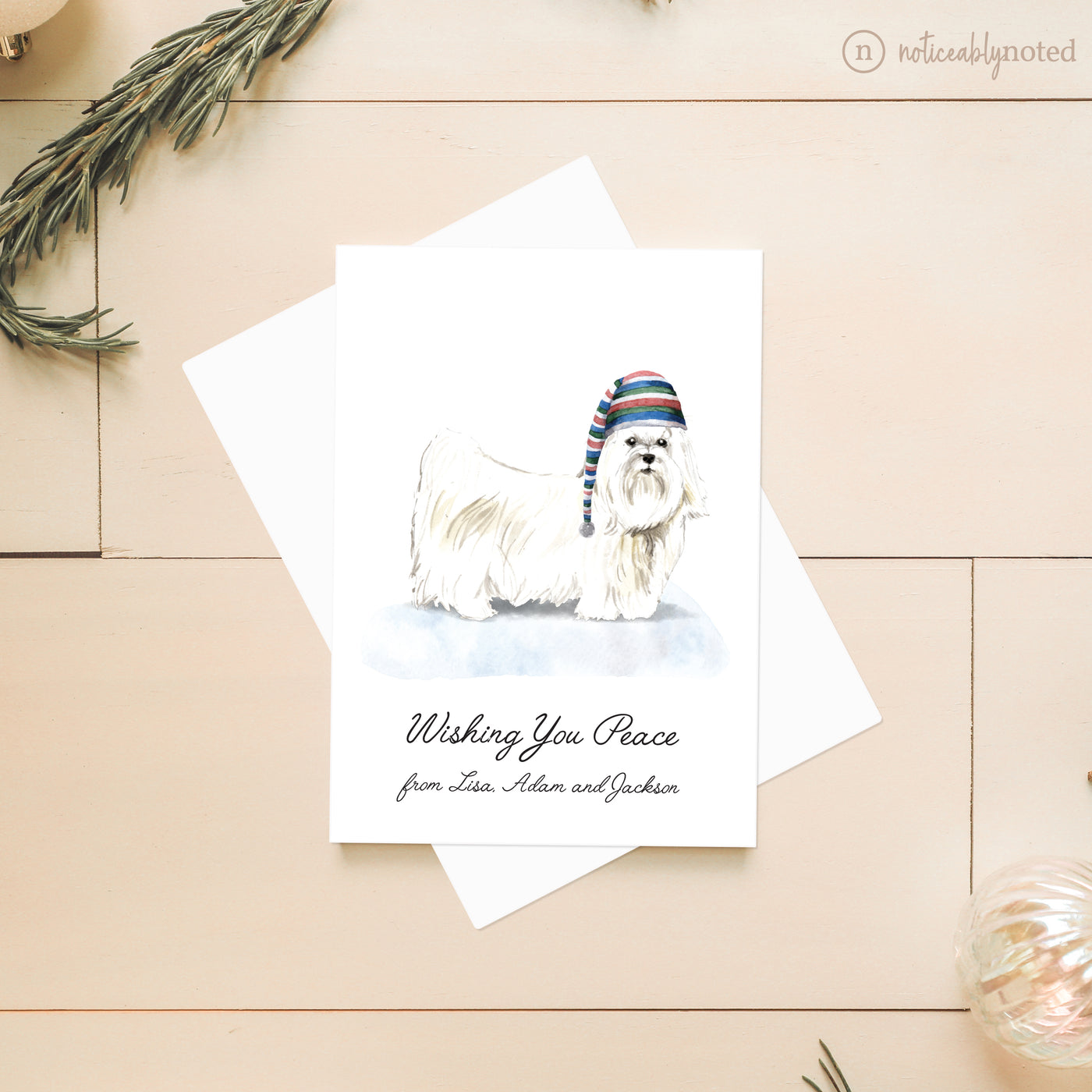 Maltese Dog Christmas Cards | Noticeably Noted