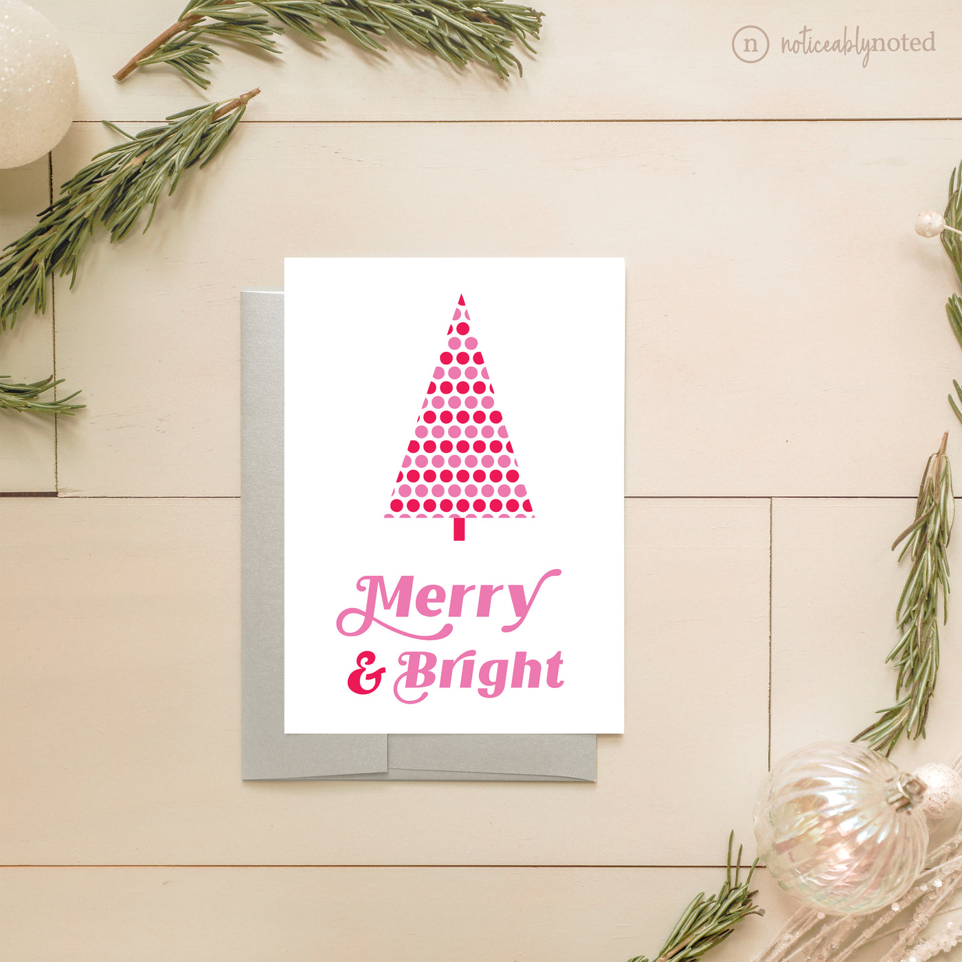 Merry & Bright Holiday Card | Noticeably Noted