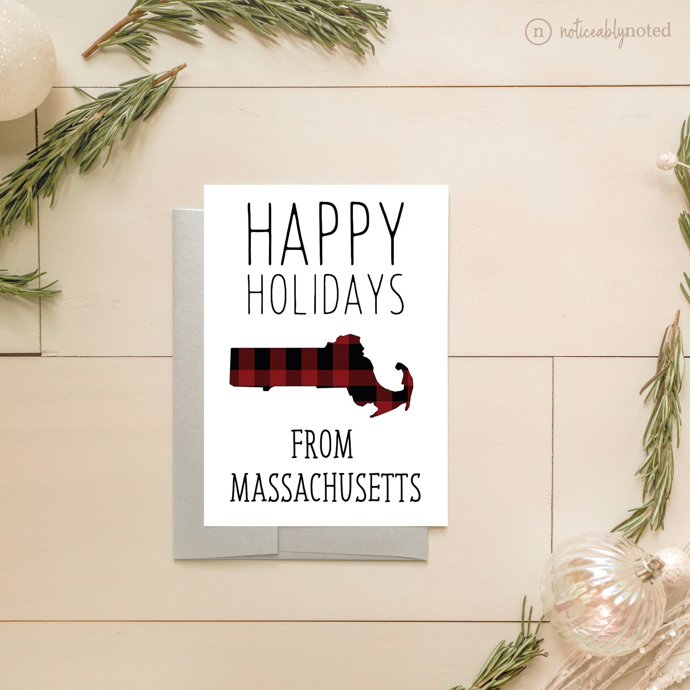 Massachusetts Holiday Card | Noticeably Noted
