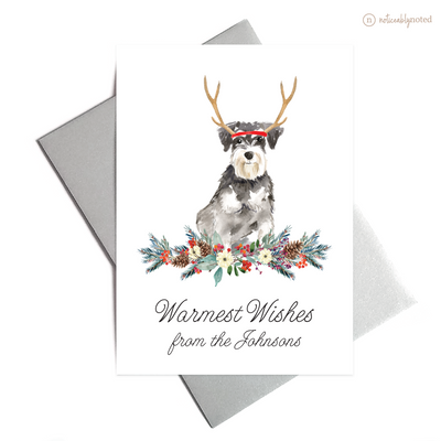 Miniature Schnauzer Dog Holiday Greeting Cards | Noticeably Noted