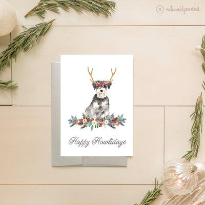 Miniature Schnauzer Dog Holiday Card | Noticeably Noted