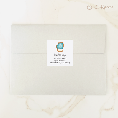 Mitten Cookie Square Address Labels