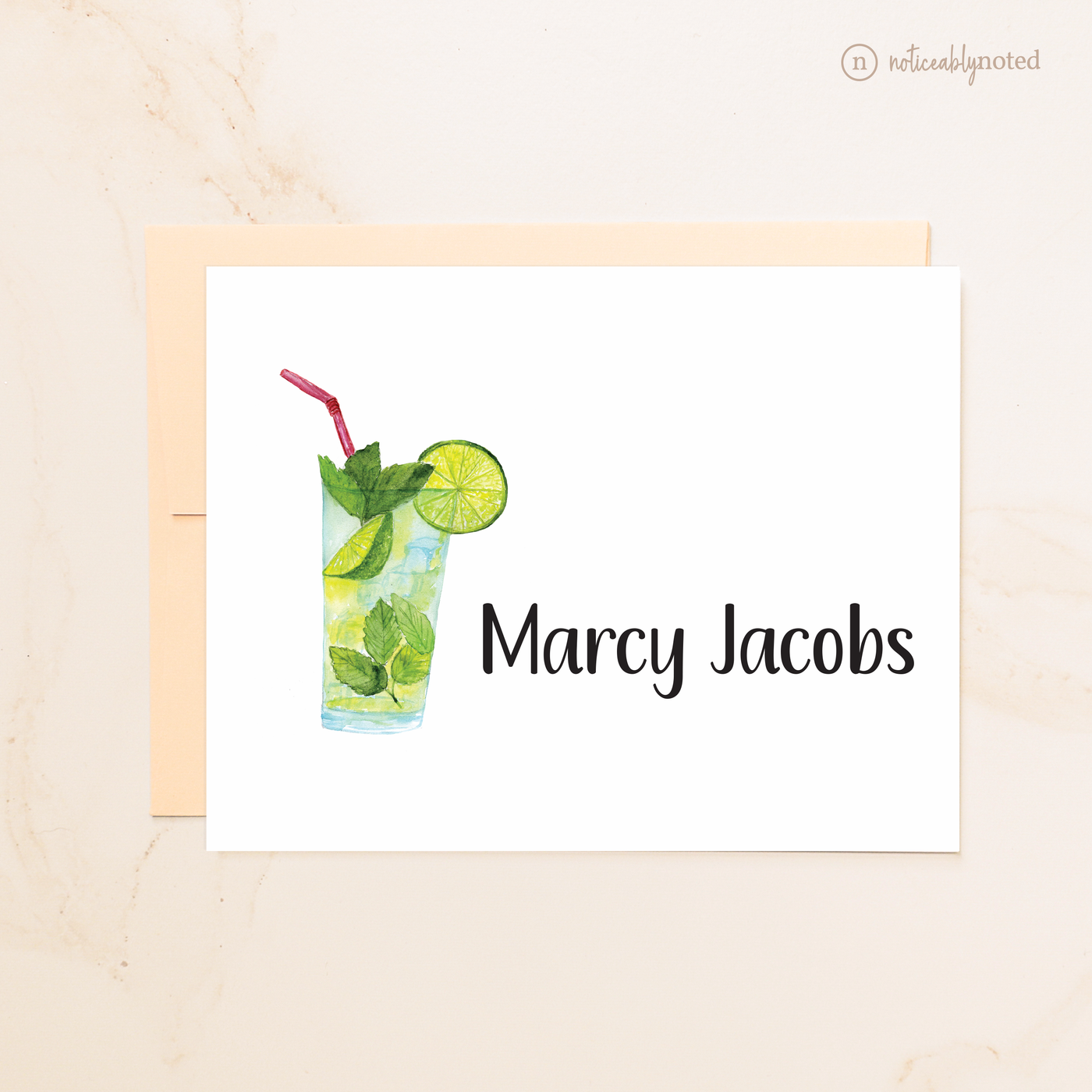 Mojito Personalized Folded Note Cards