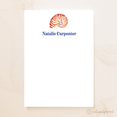 Nautilus Mollusk Personalized Notepad