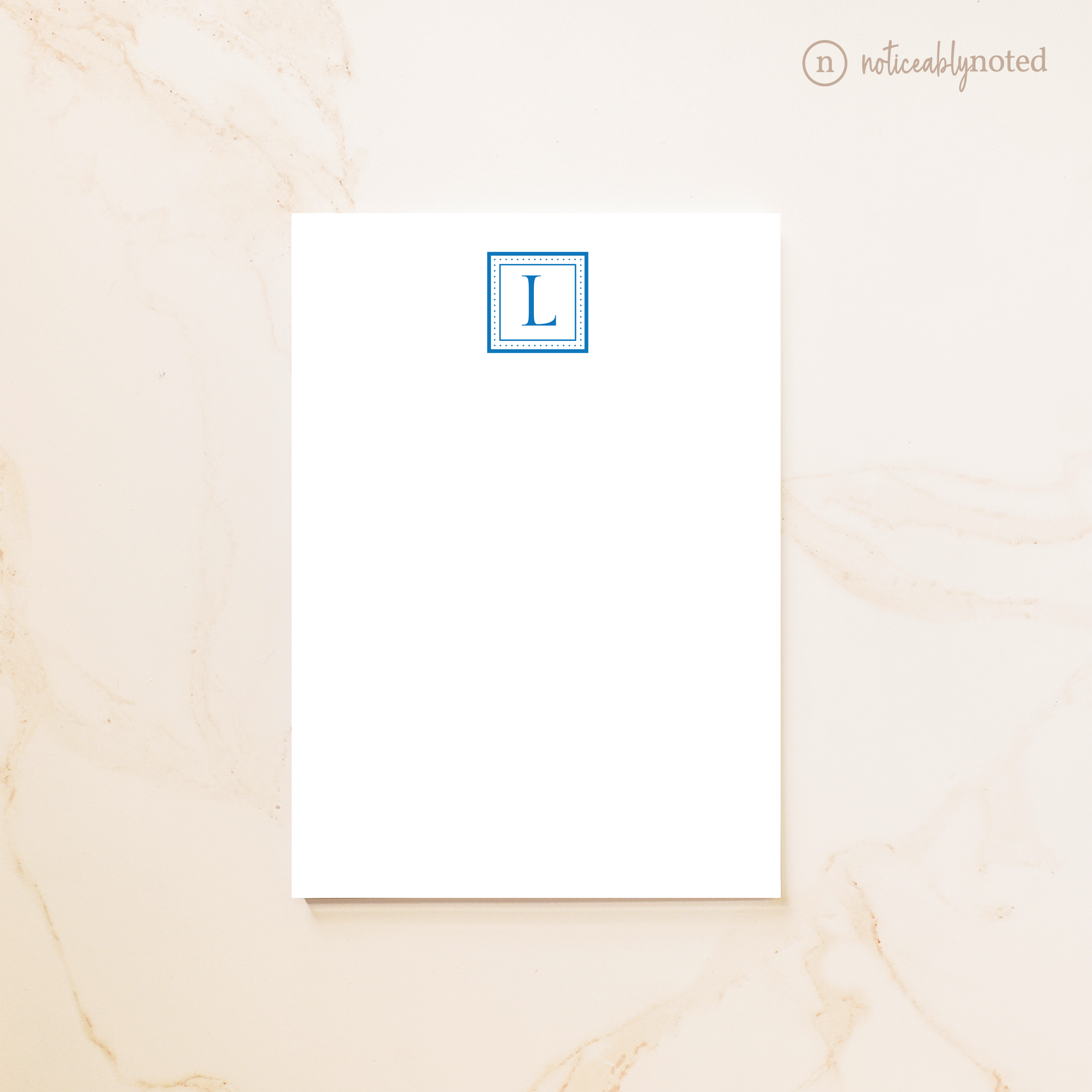 Monogram Notepad Dotted Monogram Notepad – Noticeably Noted