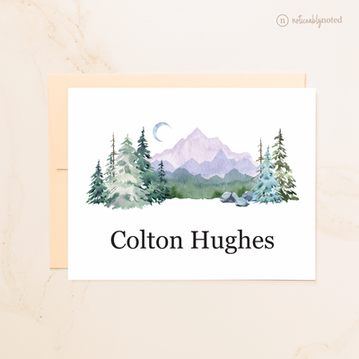 Hiker Folded Cards - Mountain Personalized Folded Note Cards