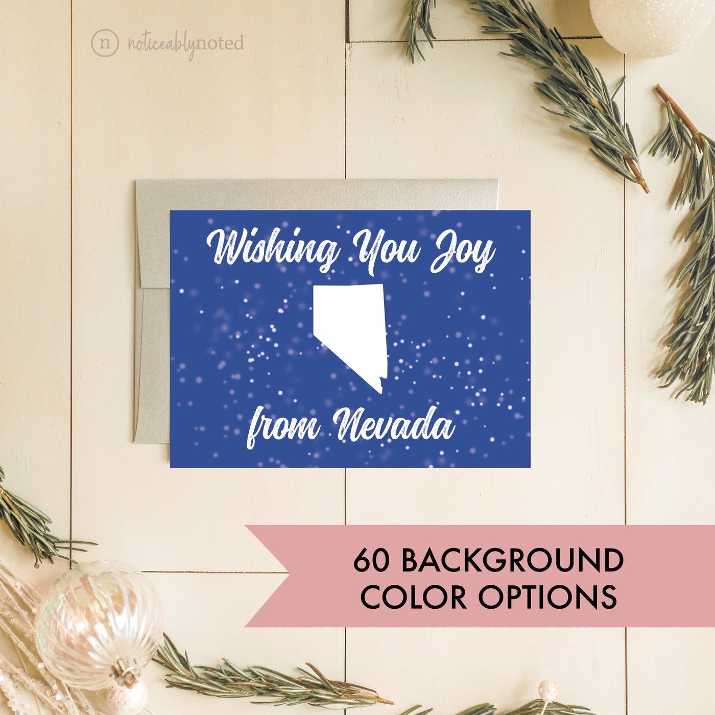 Nevada Holiday Card | Noticeably Noted