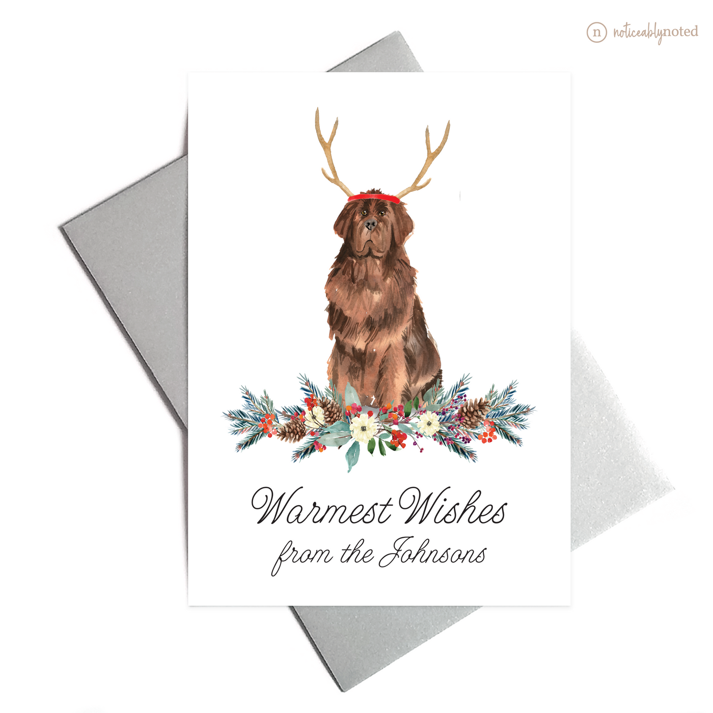 Newfoundland Dog Holiday Greeting Cards | Noticeably Noted