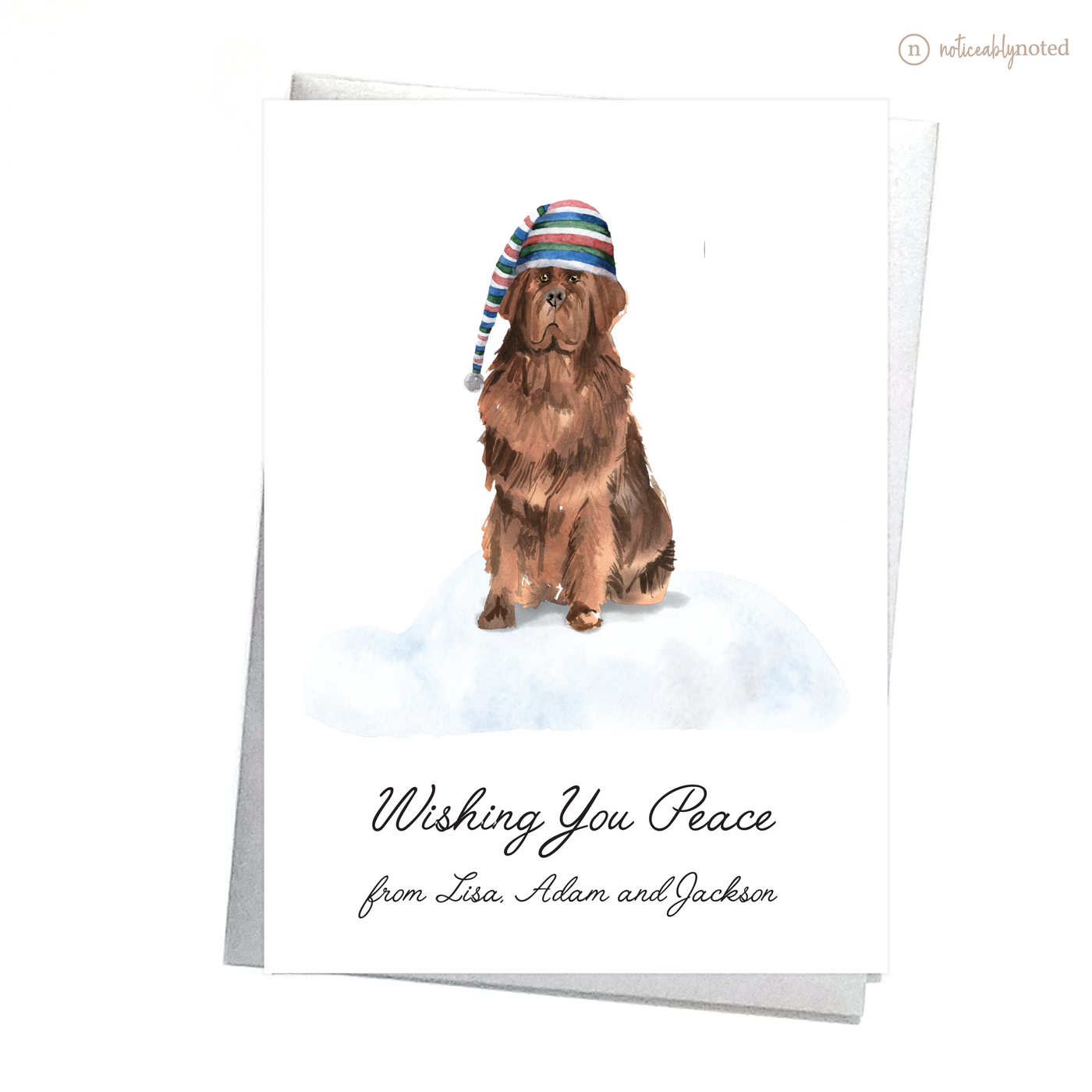 Newfoundland Dog Christmas Card | Noticeably Noted