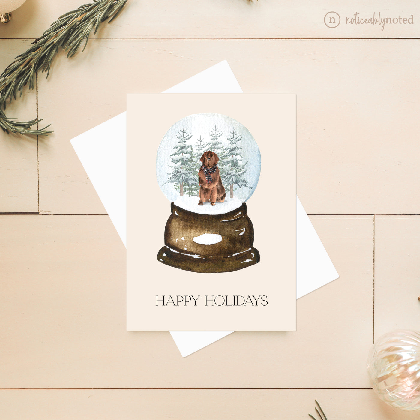 Newfoundland Dog Holiday Greeting Cards | Noticeably Noted