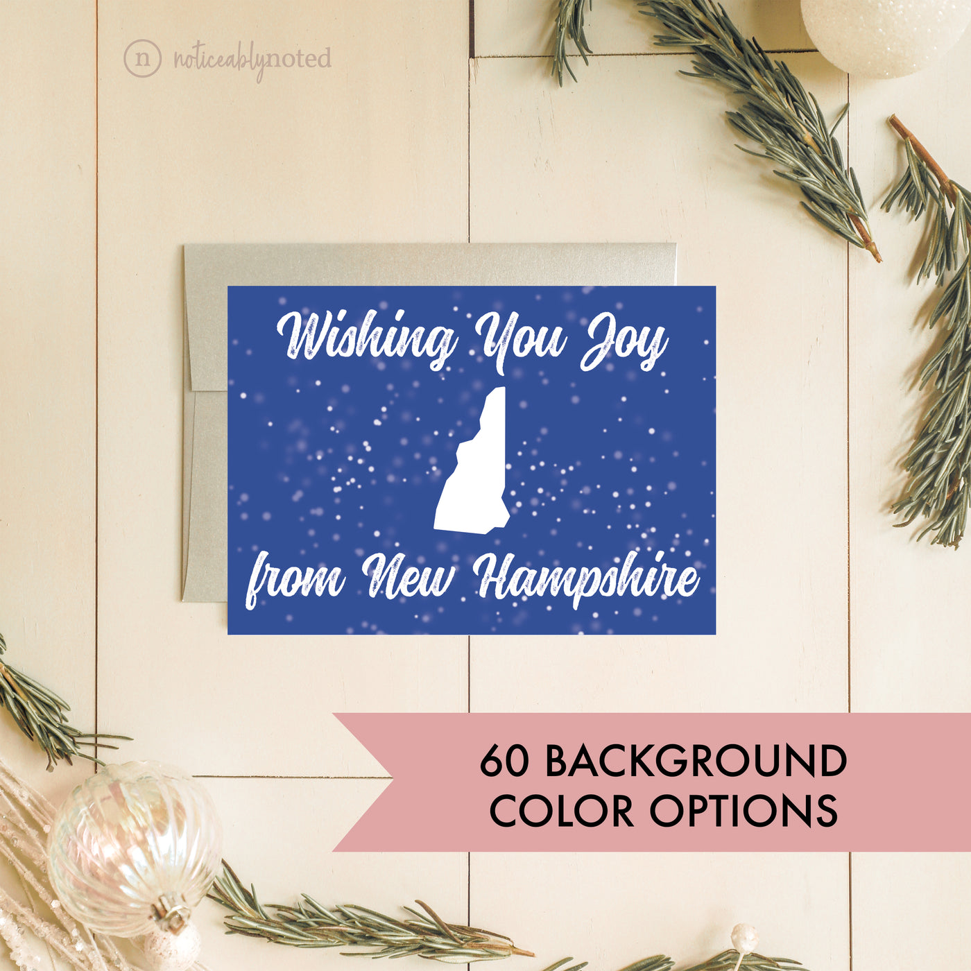 New Hampshire Holiday Card | Noticeably Noted