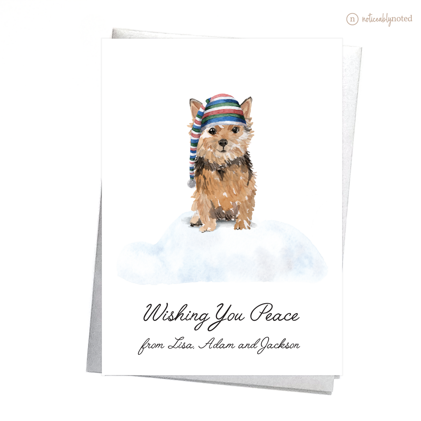 Norfolk Terrier Dog Holiday Greeting Cards | Noticeably Noted