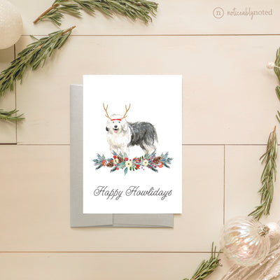 Old English Sheepdog Holiday Card | Noticeably Noted