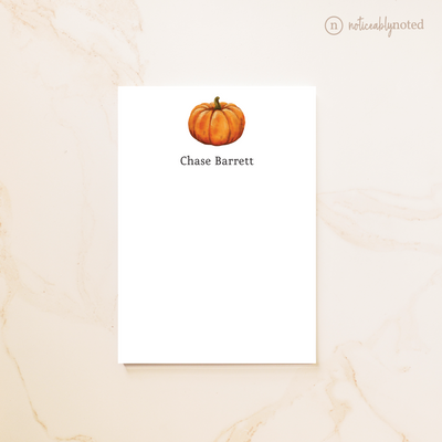 Orange Pumpkin Personalized Notepad