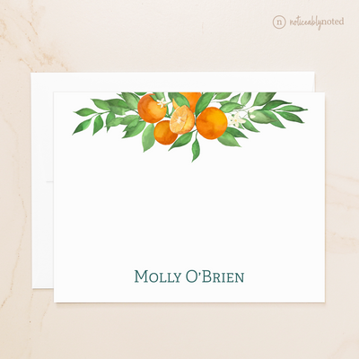 Orange Personalized Note Cards | Noticeably Noted