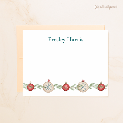 Ornament Border Personalized Flat Cards