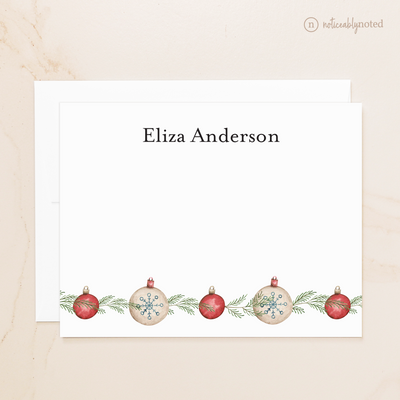 Ornament Border Personalized Flat Cards
