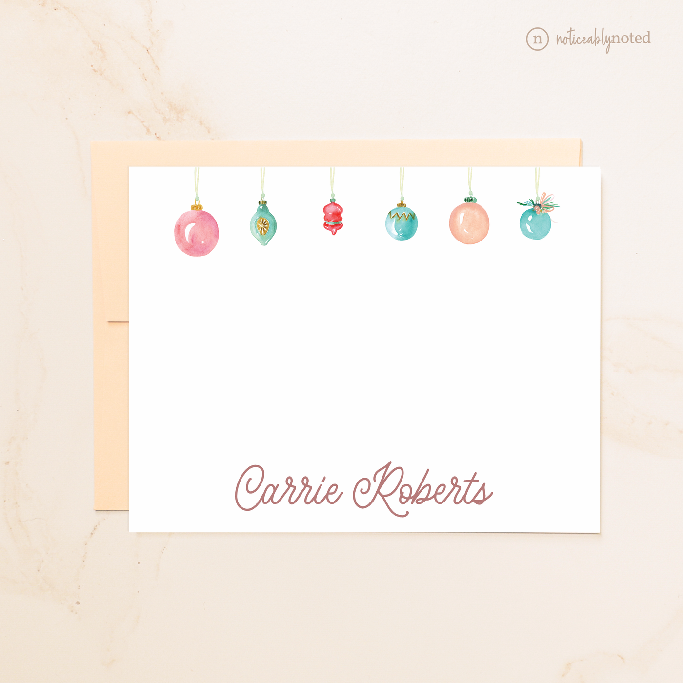 Ornaments Personalized Flat Cards