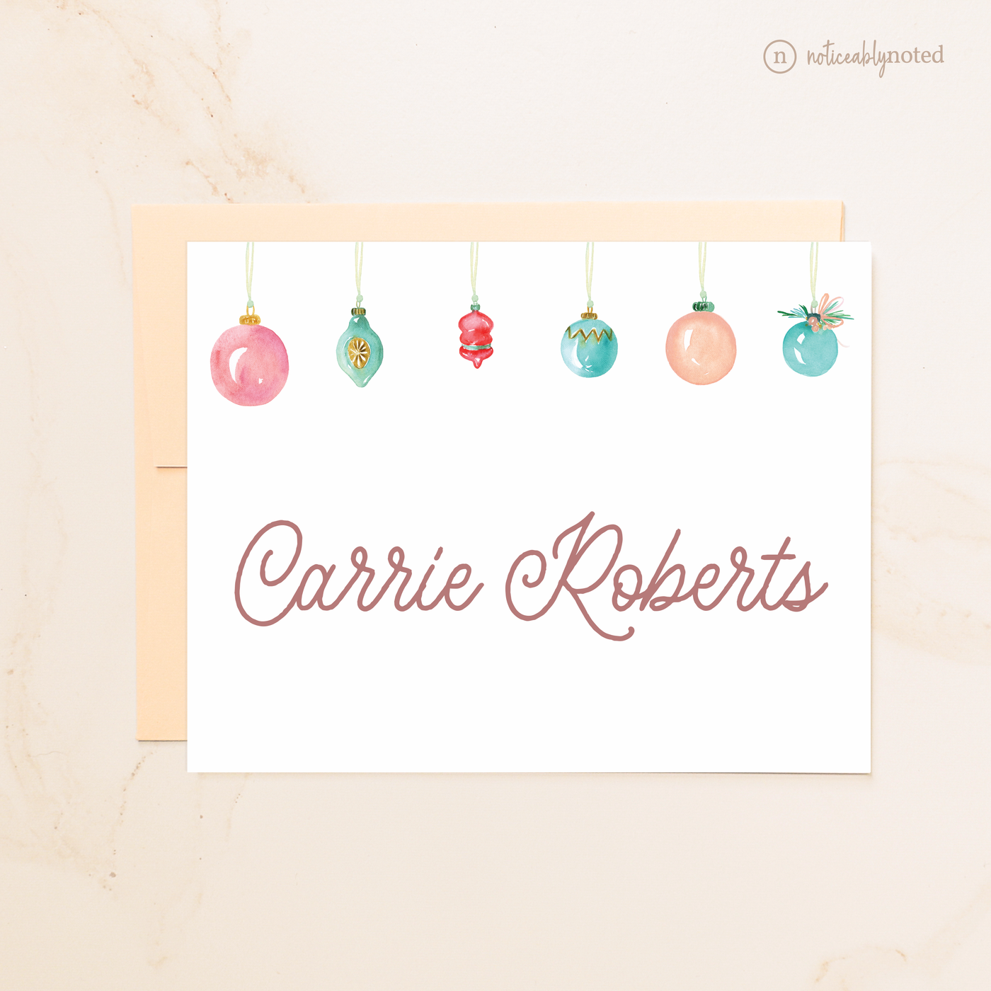 Ornaments Personalized Folded Cards
