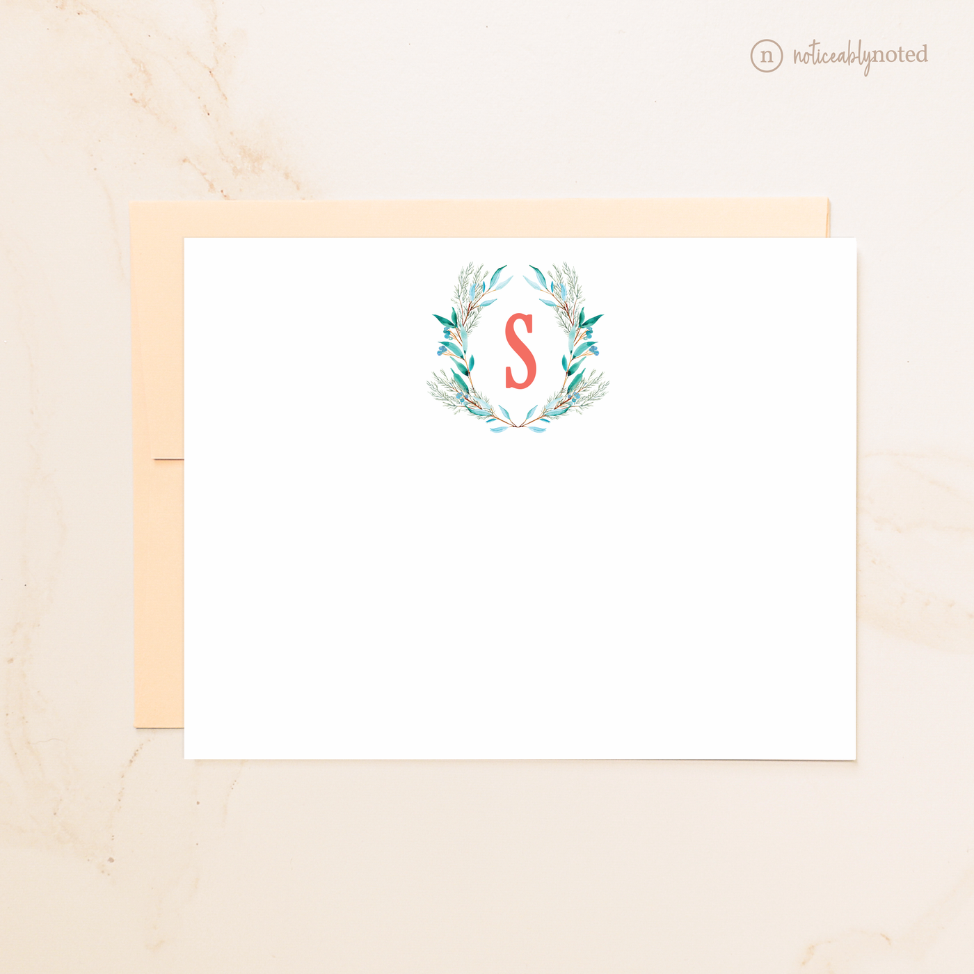 Evergreen Branch Flat Card Set | Noticeably Noted