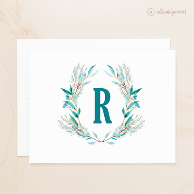 Evergreen Branch Personalized Cards| Noticeably Noted