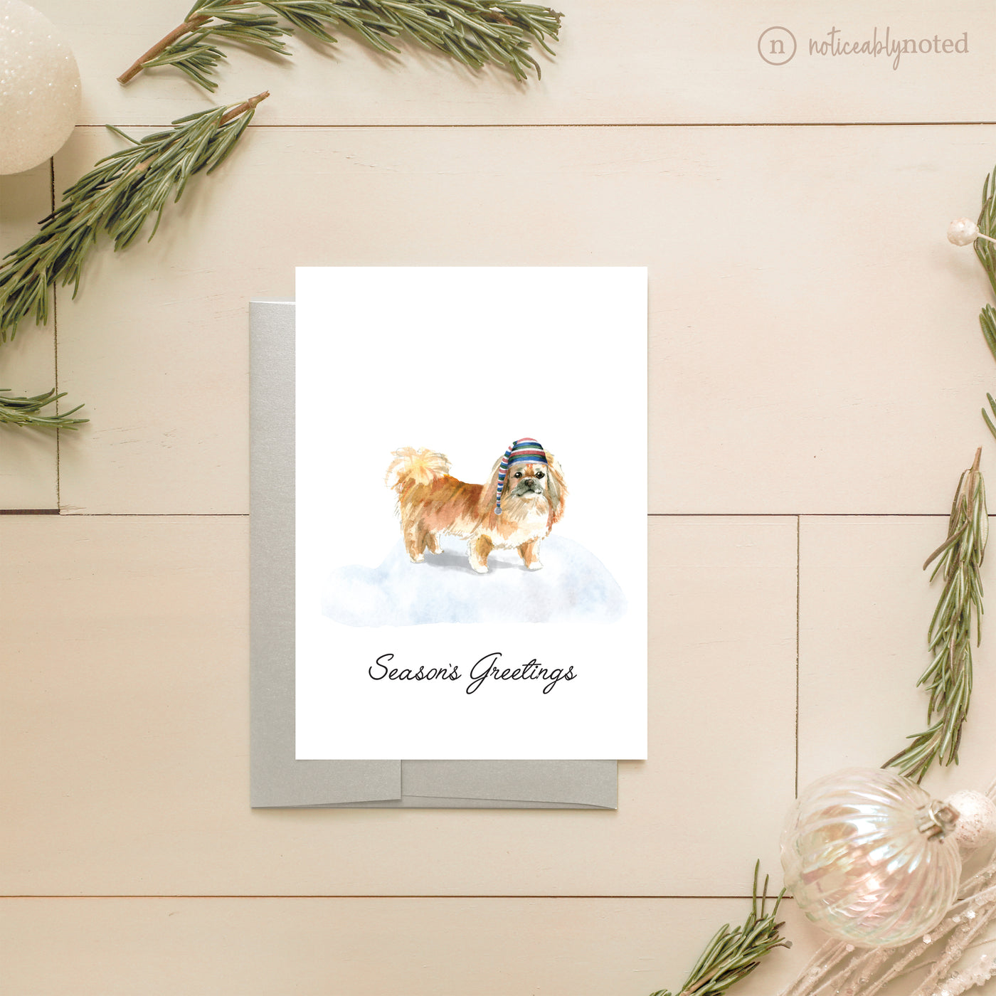 Pekingese Dog Holiday Card | Noticeably Noted