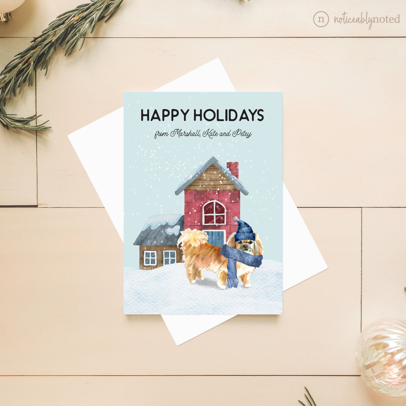 Pekingese Christmas Card | Noticeably Noted