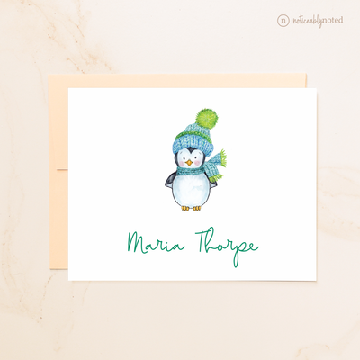Penguin Personalized Folded Cards