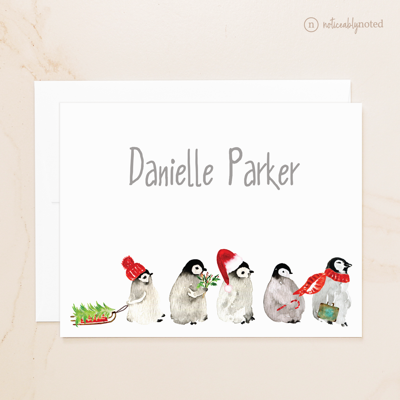 Penguin Personalized Cards| Noticeably Noted