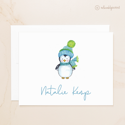 Penguin Personalized Folded Cards