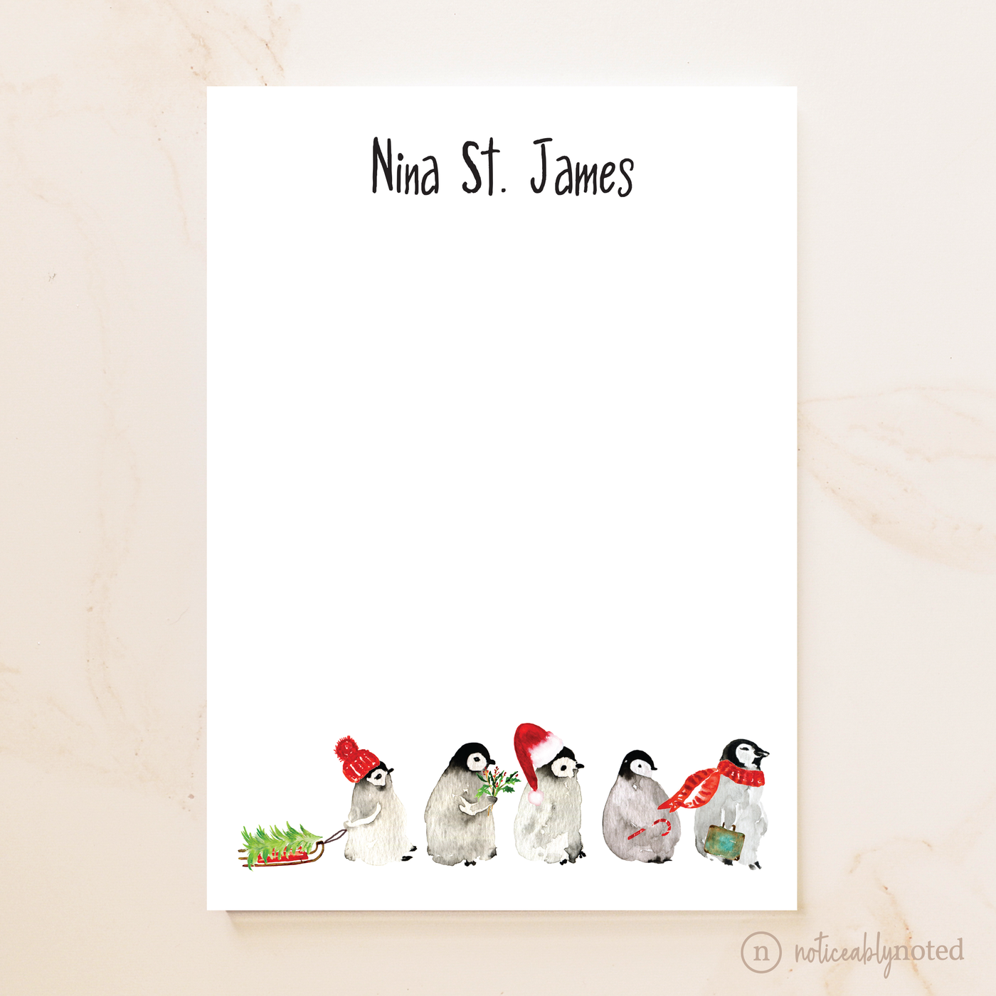 Penguin Personalized Notepad | Noticeably Noted