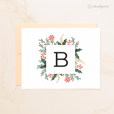 Peppermint Monogrammed Note Cards | Noticeably Noted
