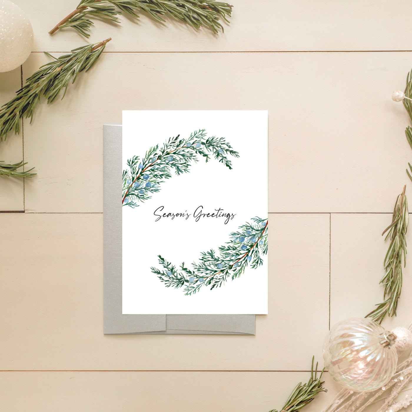 Pine and Berry Christmas Card | Noticeably Noted
