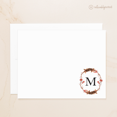 Pine Oval Monogram Personalized Cards | Noticeably Noted