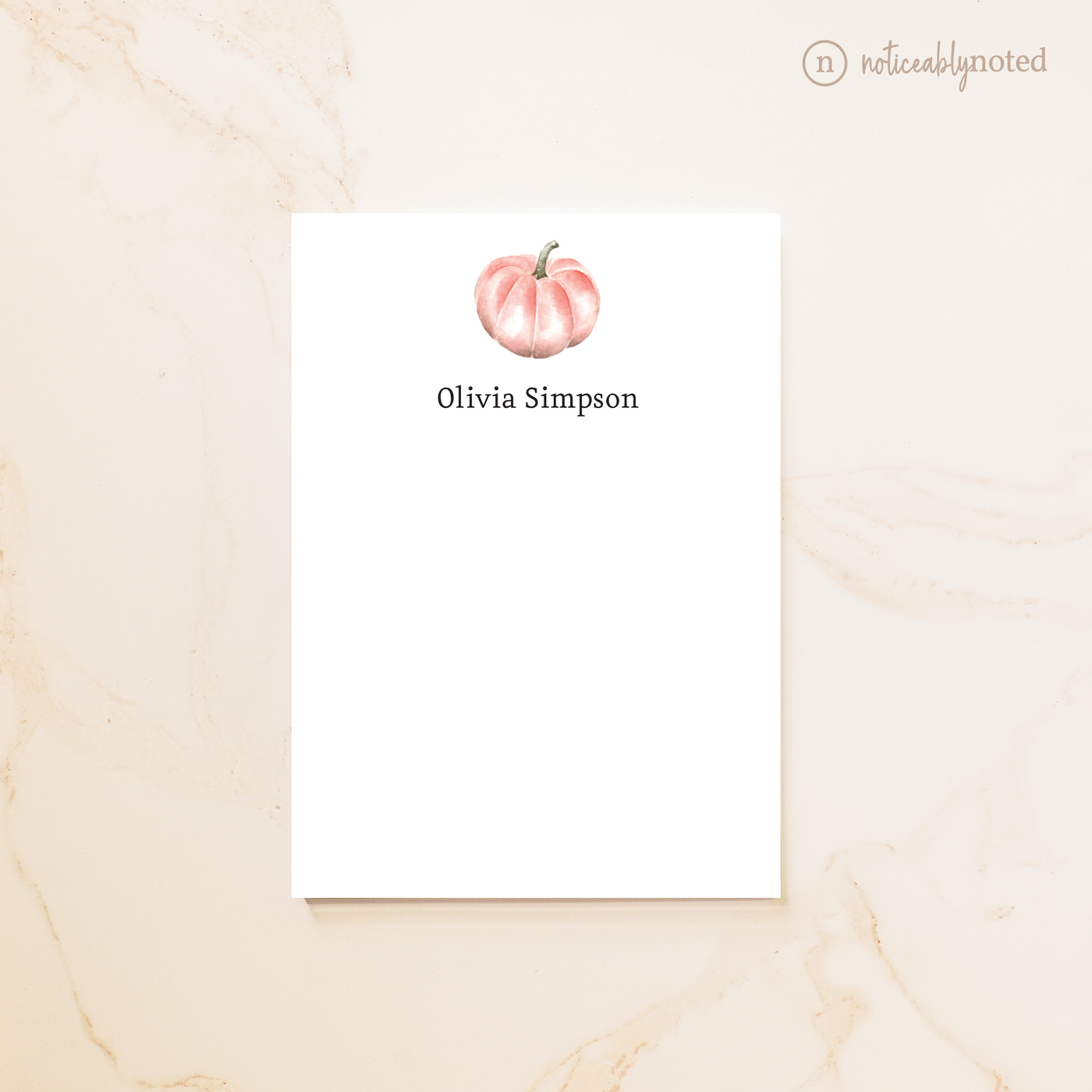 Pink Pumpkin Personalized Notepad
