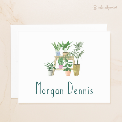 Potted Plants Personalized Folded Note Cards
