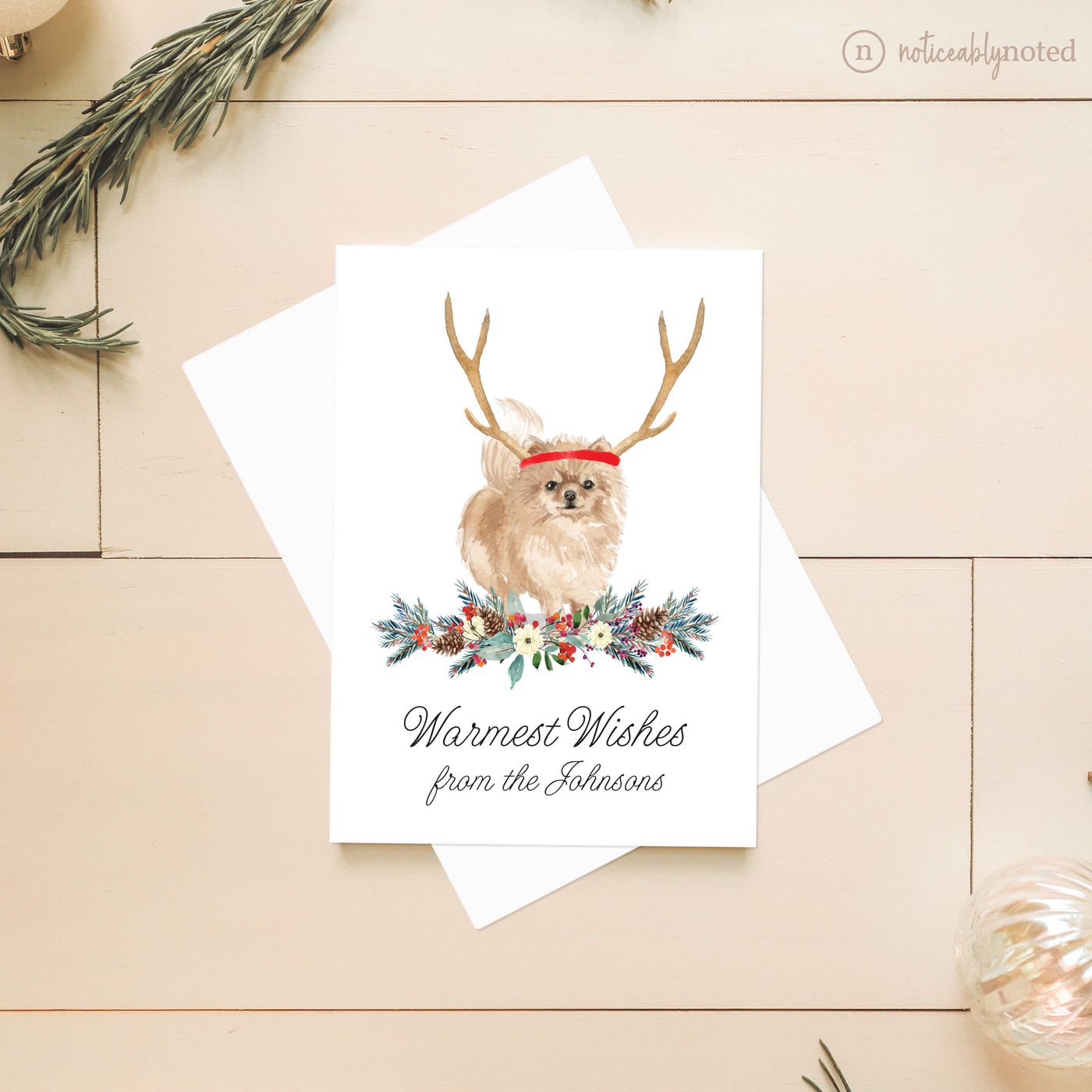 Pomeranian Dog Christmas Cards | Noticeably Noted
