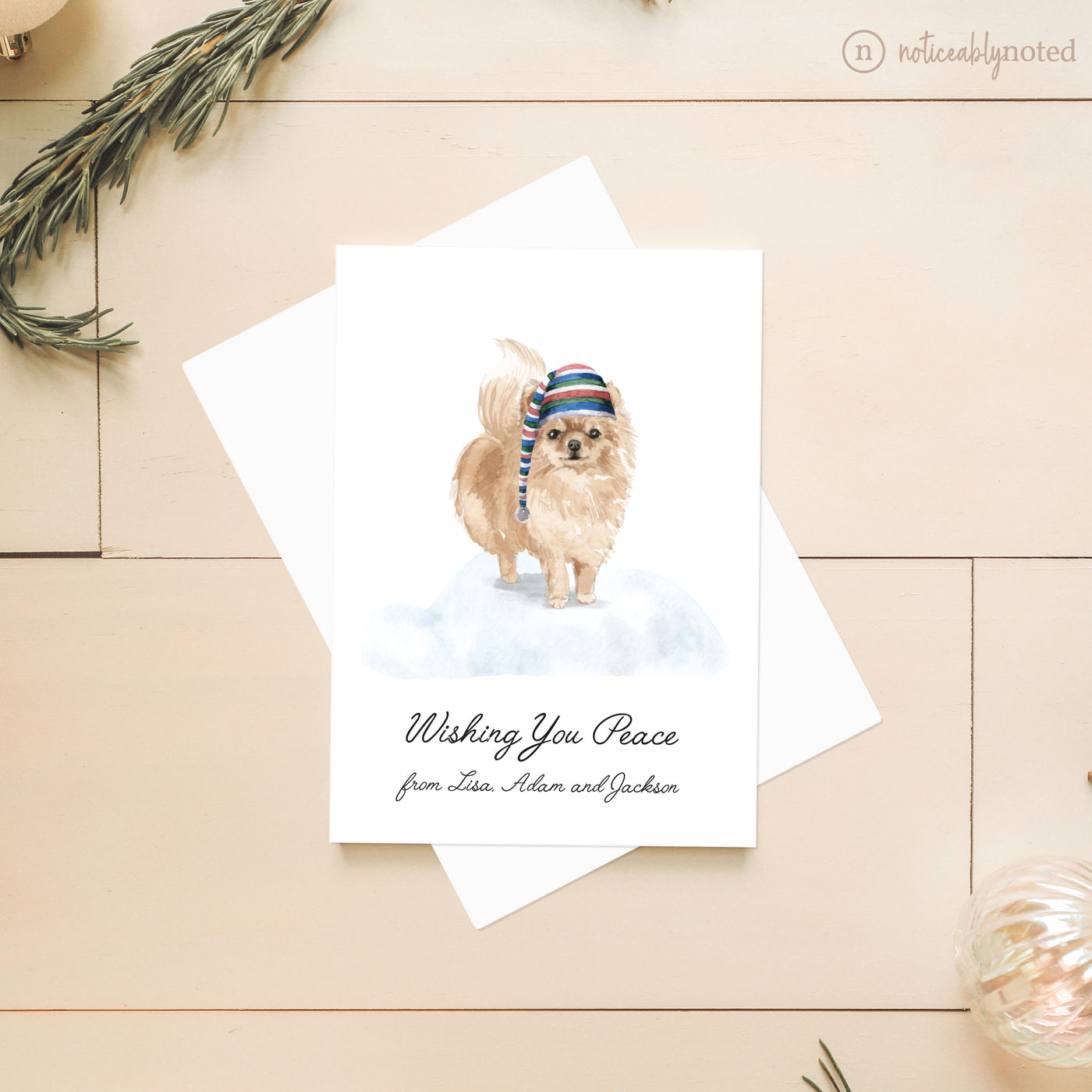 Pomeranian Dog Christmas Cards | Noticeably Noted