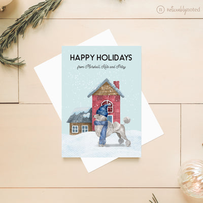 Gray Poodle Christmas Card | Noticeably Noted
